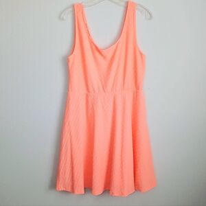 Mossimo Supply Co Women's Sleeveless Dress Size XL Neon Orange Skater Y2K